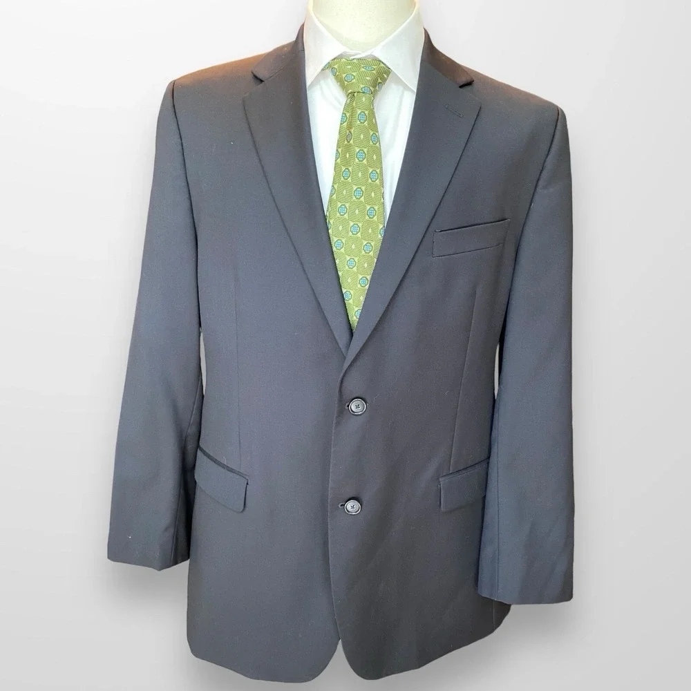 Donald Trump Signature Collection Suit Jacket Mens 42L Blue‎ Wool Blazer